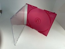 200 New High Quality 5.2mm Slim CD Jewel Cases w/Pink Tray, CDSS-R1 PSC16PINK