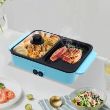 Multifunctional Electric Baking Tray Electric Hot Pot and Frying Pan BBQ Grill