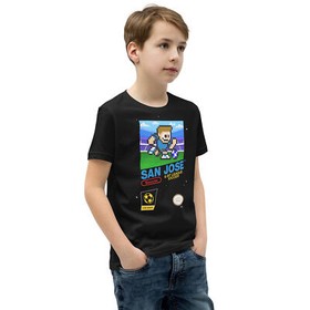 San Jose Earthquakes 8-bit NES Retro Soccer League Jersey Youth Kid Boys T-Shirt