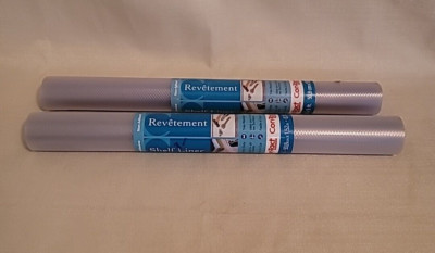 2 Rolls Non-Adhesive Shelf Liner Con-Tact Contact Brand Clear Diamond Heavy Duty