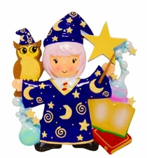   Personalized Wizard Girl Christmas Tree Ornament 2019