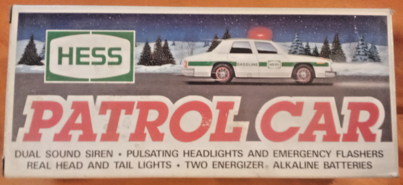 Vintage 1993 HESS Patrol Car Collectable In Original Box Police Cruiser lights