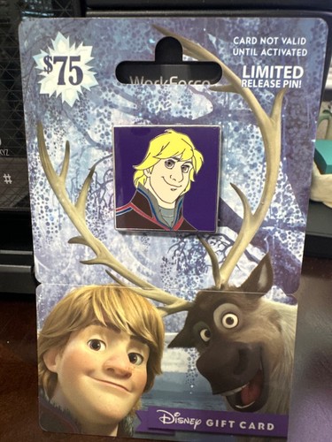 Disney Gift Card Promotion Pin & Gift Card 2014 - Frozen - Kristoff - No Balance