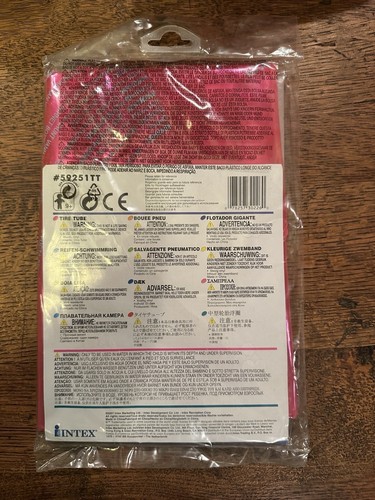 Intex The Wet Set 2007 tubo de neumático 59251TT neón rosa intenso nuevo de colección 36 pulgadas - Imagen 5 de 8