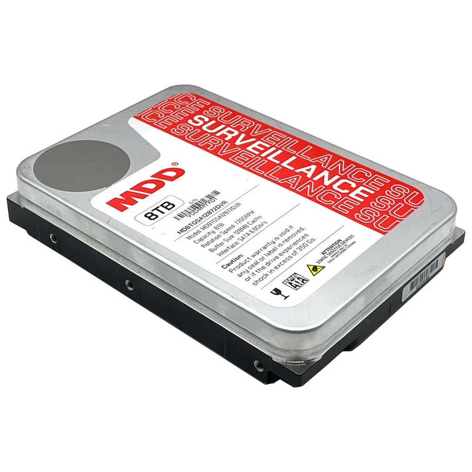 MDD 8TB 7200RPM 256MB Cache SATA 6.0Gb/s 3.5" Surveillance HDD - 3 Year Warranty - Image 4 of 4