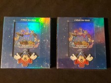  2 Disneyland 2004 Small Photo Albums With Frame Holds 100 4" x 6" Photos Each