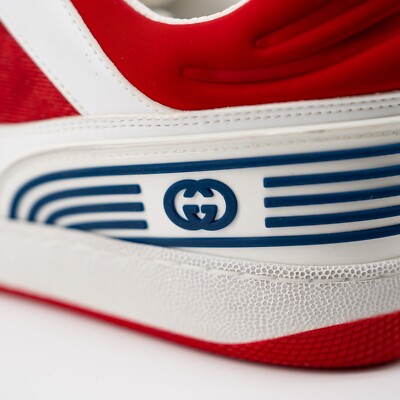 Size 12G - Gucci Basket Low White Demetra Red Black Sneakers  display picture 2