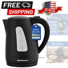 Modern 1.7L Electric Hot Water Kettle - Auto Shut-Off & Cord-Free Serving