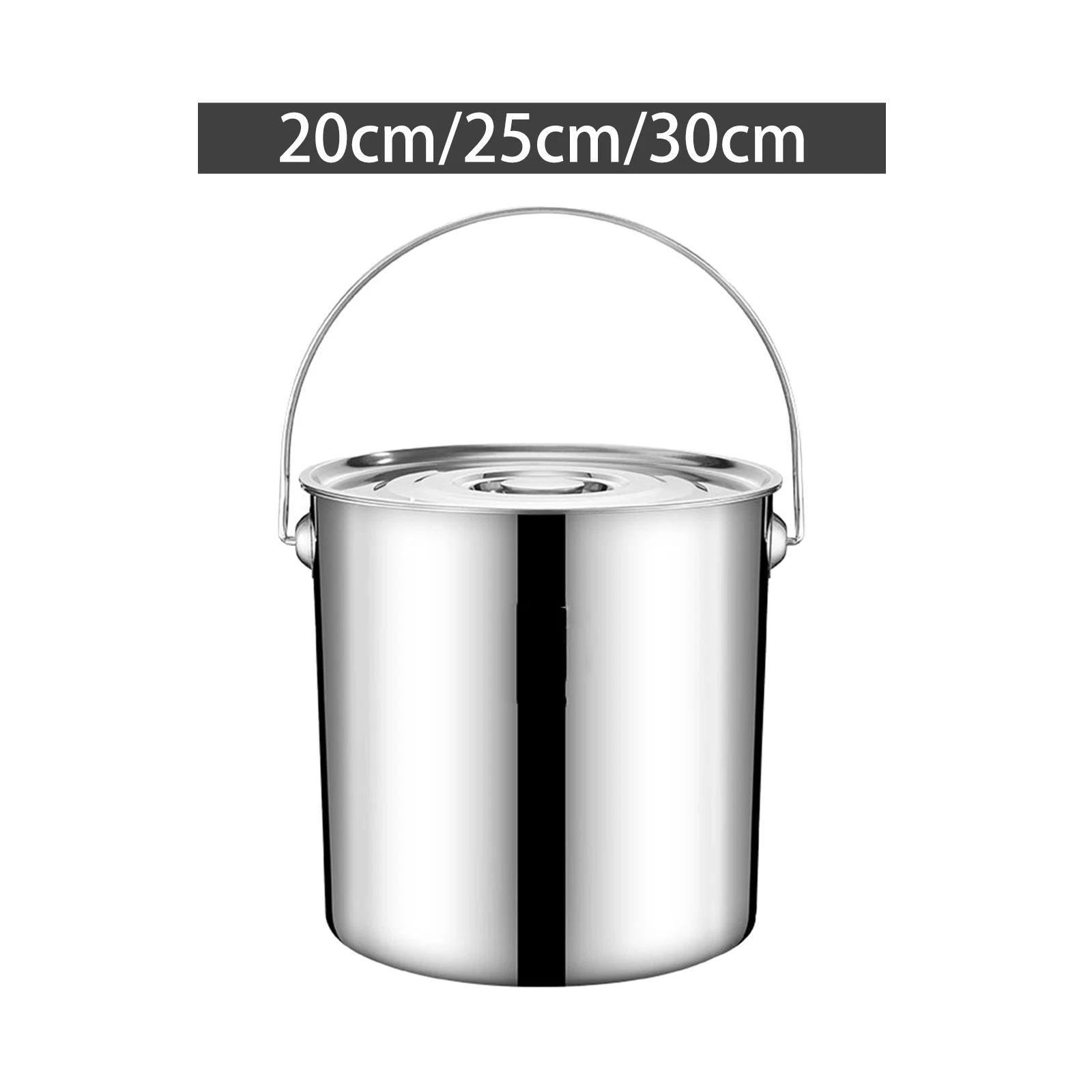 201 Stainless Steel Stockpot with Lid for Cooking Simmering Soup Stew,