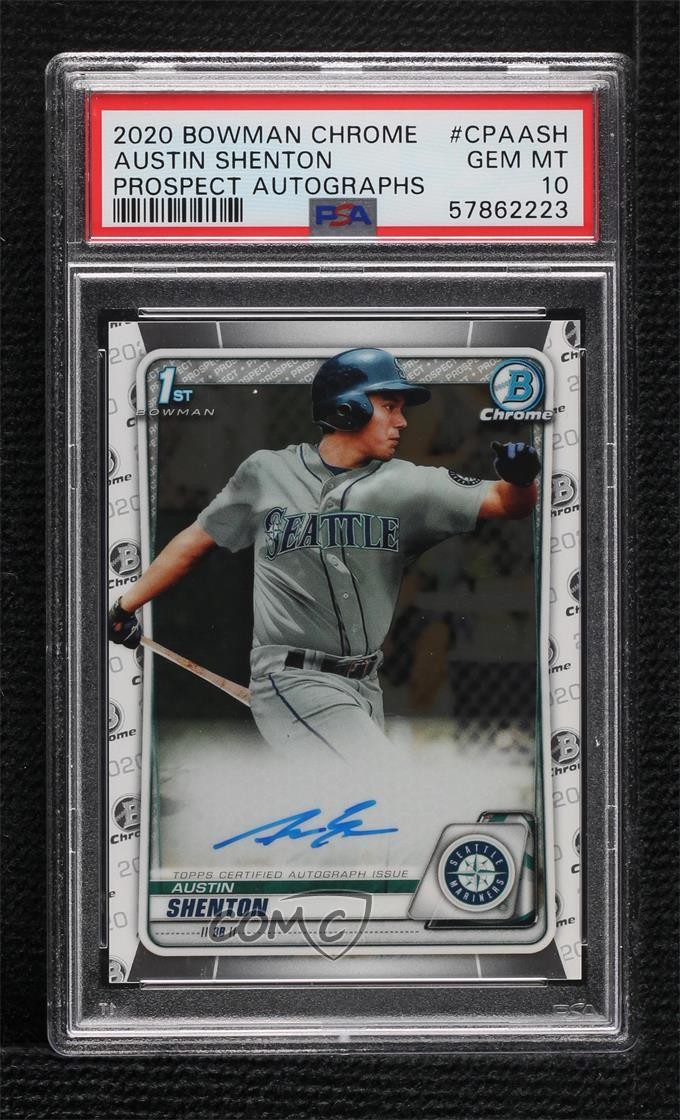 2020 Bowman Chrome Prospect Austin Shenton #CPA-ASH PSA 10 GEM MT Auto 17iv