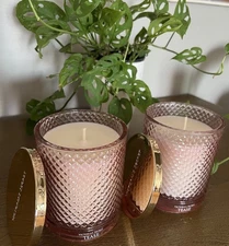 2 Pc Victoria's Secret Tease Fine Fragance Scented Glass Candle 10.2 oz New.