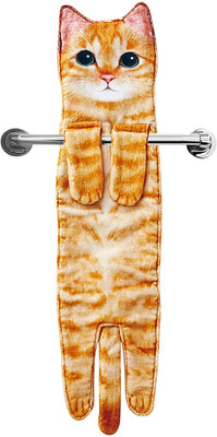 Funny Hand Towels - Cute Cat Decor Hanging Washcloths & Face Towels - Super Abso