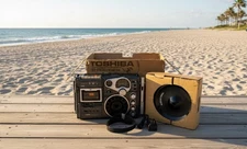 Vintage TOSHIBA RT-2800 Multiband FM SW Radio Cassette recorder Mic Boombox