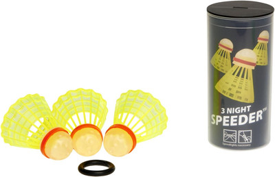 Speedminton NIGHT Speeder - 3er Pack leuchtende Speed Badminton/Crossminton Bäll