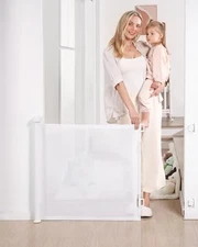 LIKZEST RETRACTABLE BABY GATE MESH BABY PET GATE SH20.006DC - WHITE