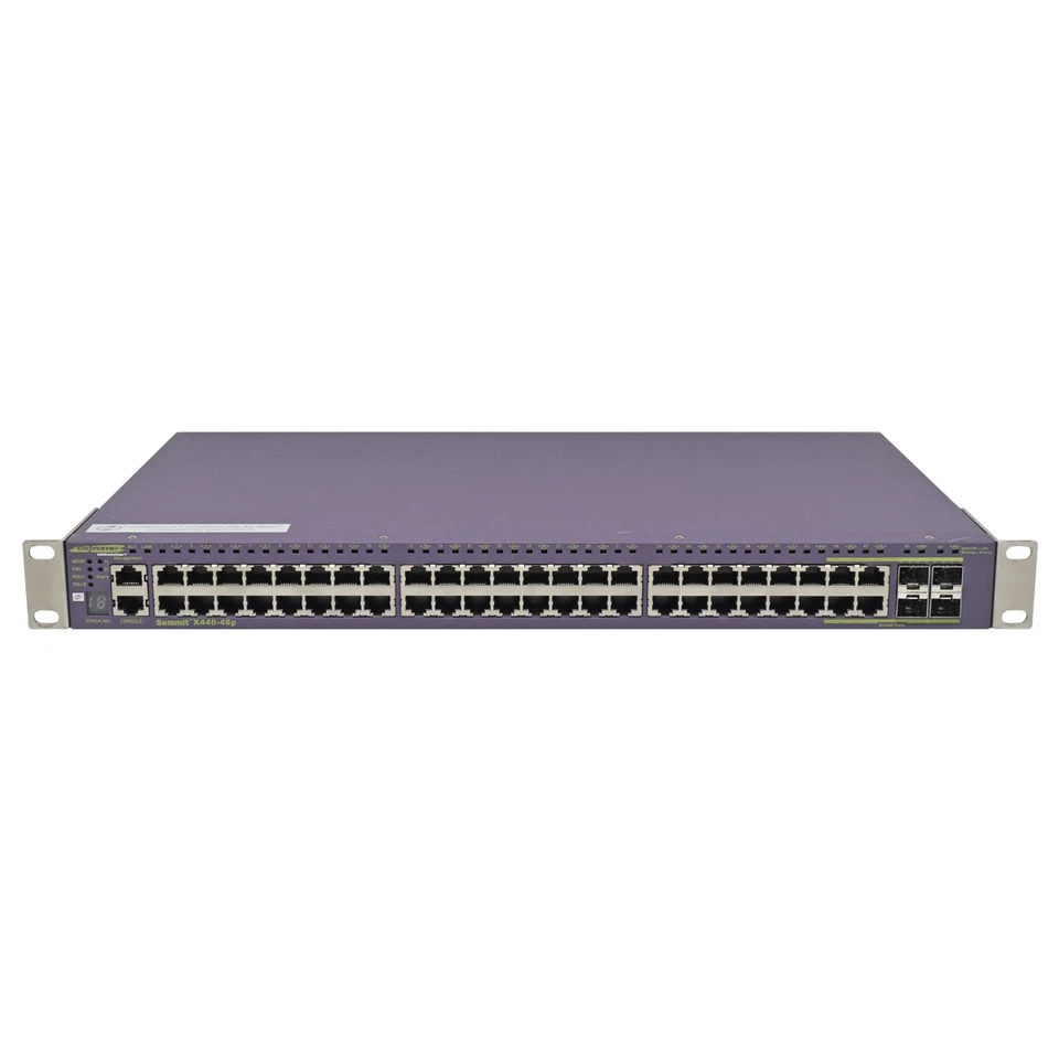 Extreme Summit X440-48p 16506 48-Port PoE+ Stackable Gigabit Switch 4x SFP - Image 2 of 3