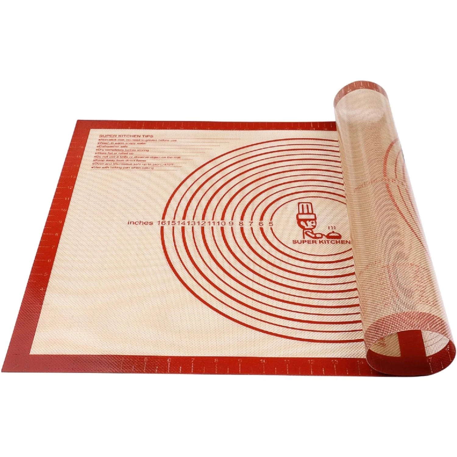 Silicone Pastry Mat Non-Slip Extra Large Baking Dough Rolling Counter Mat 28x20