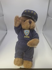 NYPD Plush 9" Teddy Bear New York Police Department 1999 Blue Top