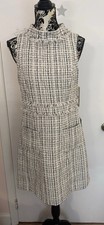 Eliza J Tweed White/black Dress Sz 8 NWT