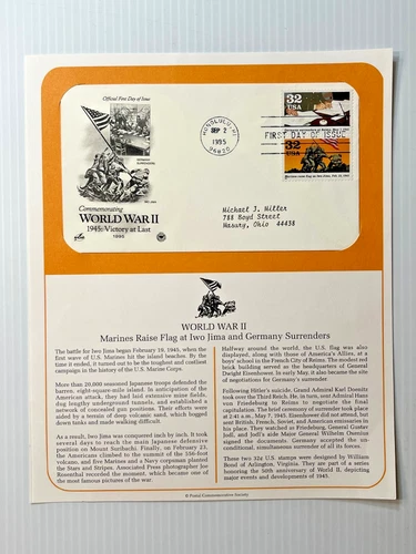 WWII Germany Surrenders - First Day Cover Postal Commemorative Society 1995