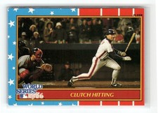 1987 Fleer #4 Clutch Hitting World Series Glossy New York Mets