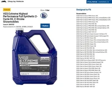 Polaris VES Extreme Full Synthetic 2-Cycle Oil, 2-Stroke Snowmobiles- 2883732