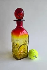 Rare BLENKO 6947 Tangerine Decanter by Joel Myers PERFECT CONDITION