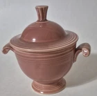 Vintage Fiesta Rose Glaze Sugar Bowl  With Lid