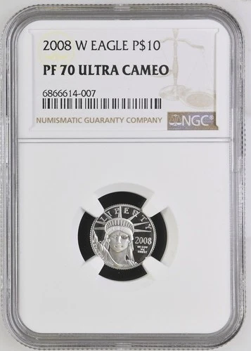 Photo of a 2008-W American Platinum Eagle 1/10 oz from an eBay listing that sold on Jul 16, 2026