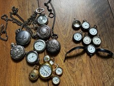 Lot de 19 montres à gousset – diverses marques / vintage