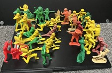 Vintage Plastic Cowboy and Indians 42 Figure Lot 1970's