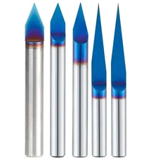 5pcs CNC V 15 Degree Engraving Groove Router Bit for Signmaking Carving