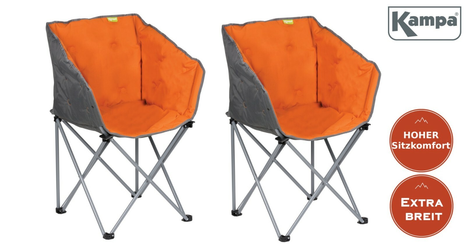 2 x Design Lounge-Sessel komplett gepolstert Campingstuhl Campingsessel Orange 2 x Design Lounge-Sessel komplett gepolstert Campingstuhl Campingsessel Orange