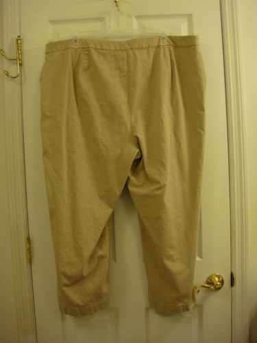 Woman's Liz & Me Stretch Beige Flat Front Zipper Front Khaki Pants Size 26 WP - Picture 7 of 7
