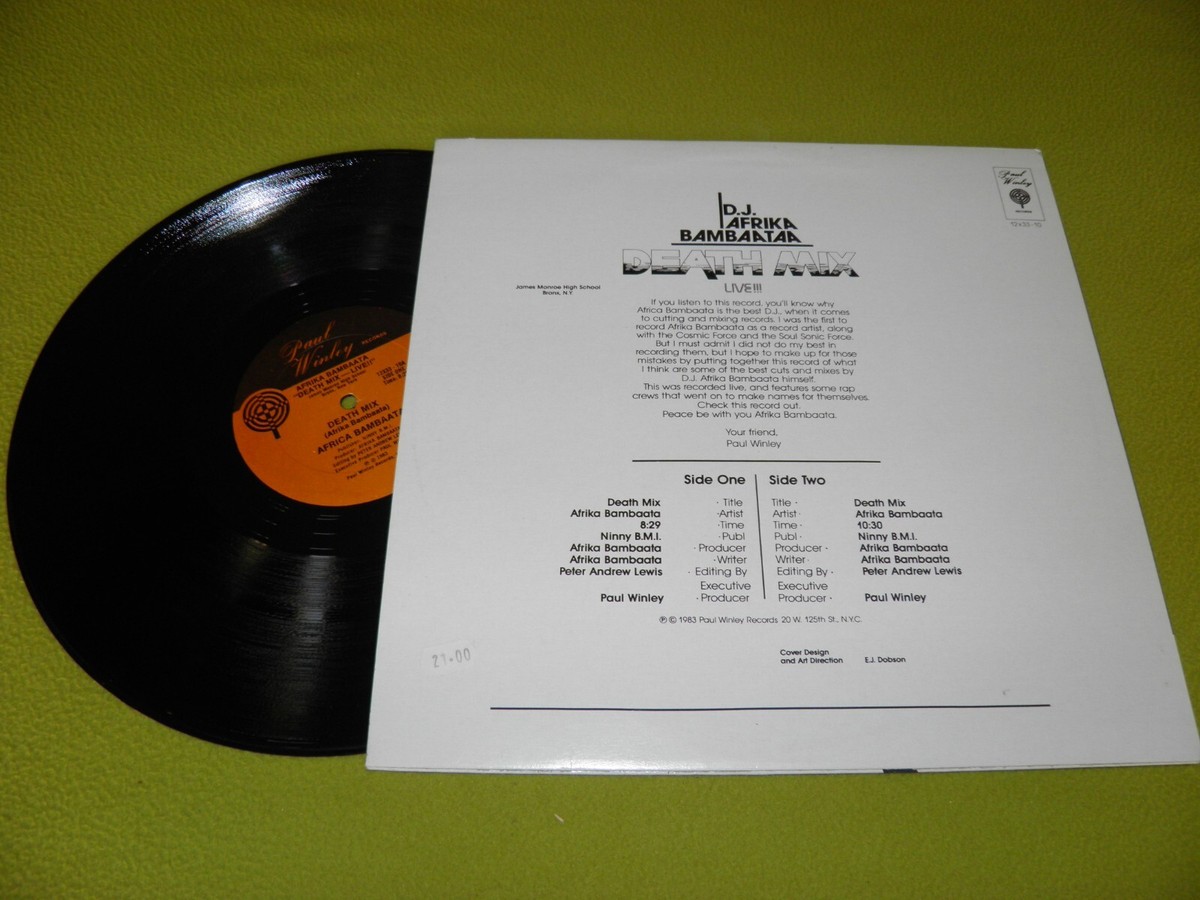 D.J. Afrika Bambaataa - Death Mix - Live - RARE Original 1983 USA