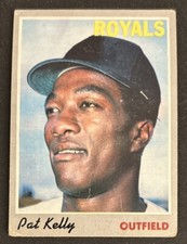 1970 Topps Pat Kelly 2nd Year Baseball Card #57 Royals OF Poor O/C Creased