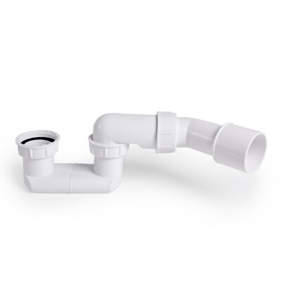 AQUADE Siphon Ablaufgarnitur Geruchsverschluss flach für Badewanne Duschwanne