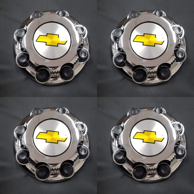 4Pc Chevy Express Van 2500 3500 Silverado CHROME Center Hub Caps 8