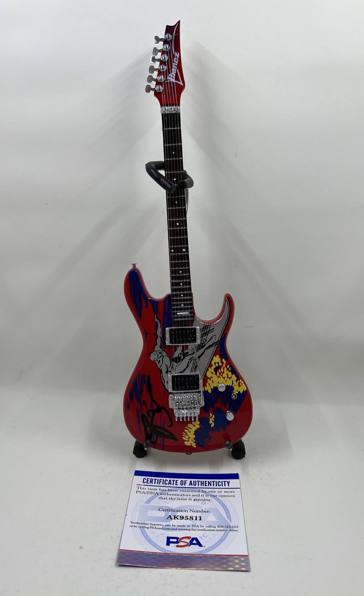 Joe Satriani Signed Surfing With The Alien Mini Guitar PSA/DNA W