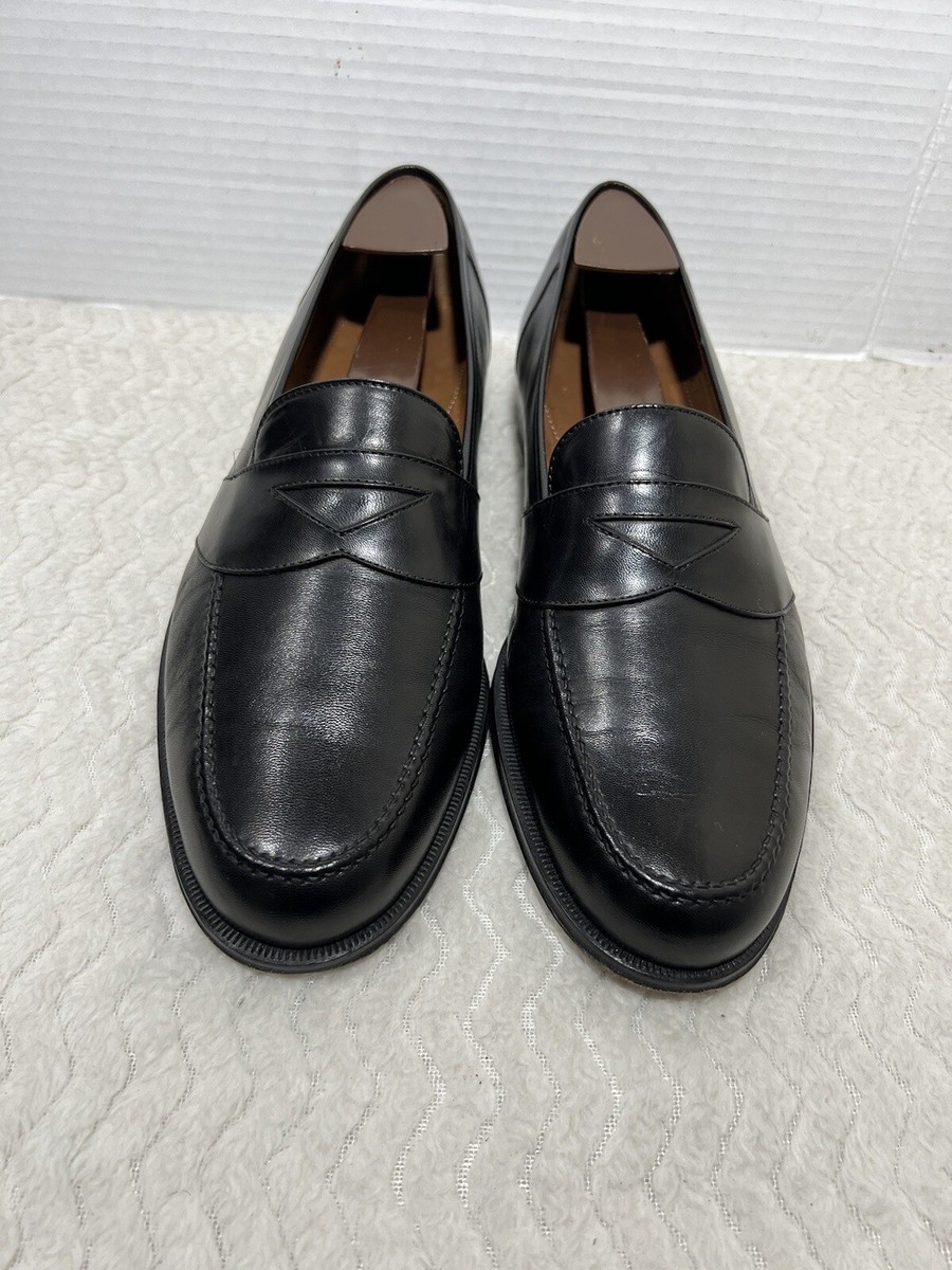 Magnanni Black Leather Penny Loafers - Sleek Slip-On Dress Shoes size 10.5 Duerro Men main image 4