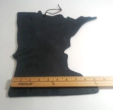 Minnesota Shape Hanging Slate Board  For Cutting/Serving or Messages Leather Tie