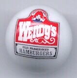 Wendy's Hamburgers Advertising Glass Marble