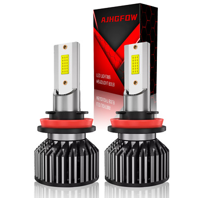 H11 LED Headlight Bulb White Low Beam Conversion Kit 4000LM Super Bright AJHGFOW