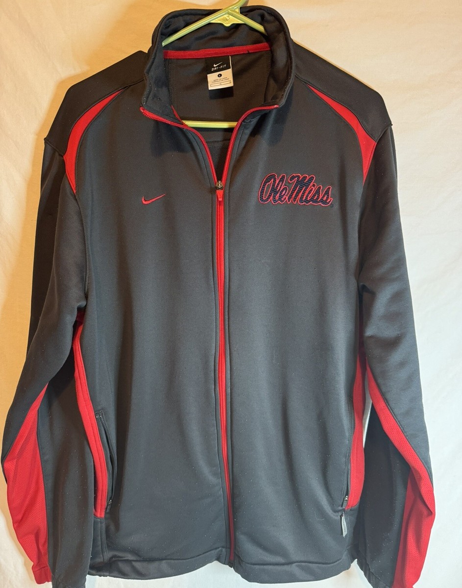 Nike Dri-Fit Ole Miss Rebels Men's Large Full Zip Windbreaker