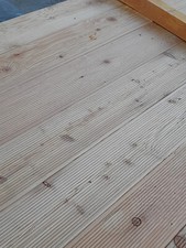 Terrassendielen sibirische L&auml;rche fein/fein Riffeldielen Zaun Holzdeck 25/142mm