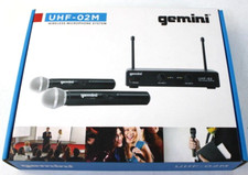 DEFECTIVE - Gemini UHF-02M 2-Channel Wireless Handheld Microphone System R5518