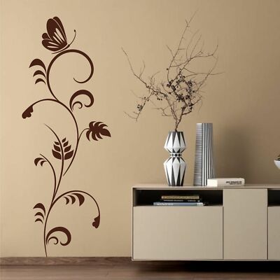 Wandtattoo RANKE SCHMETTERLING - Wandaufkleber Flur Diele CrazyShirt
