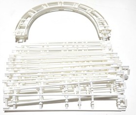 30 NEW K'NEX White Roller Coaster Track Pieces 8" Micro Parts 5 Curved KNEX