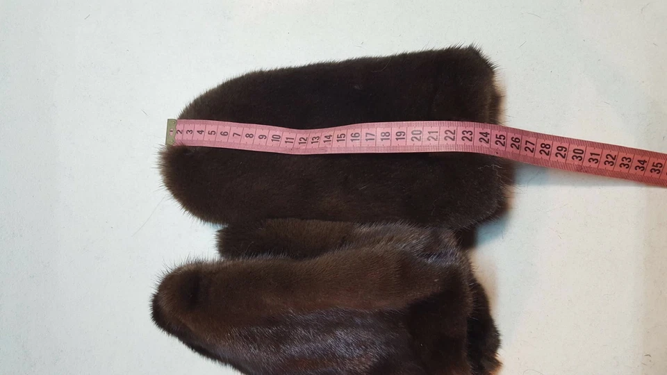 Guantes visón marrón oscuro para mujer Foto 4 de 4