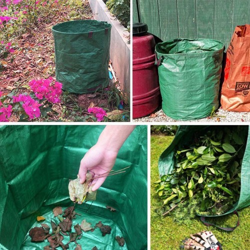 4 GARTENSACK GARTENABFALLSACK GARTENTASCHE LAUBSACK GARTEN LAUB ABFALL SACK 272L - Bild 12 von 12